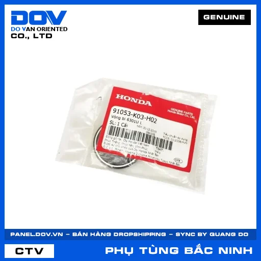 VÒNG BI 6301UL (1 MẶT CHẮN BỤI) BLADE 110, CB300R, FUTURE 125, MSX 125 — 91053K03H02
