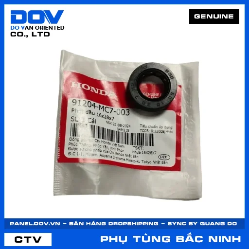 PHỚT DẦU 16X28X7 FUTURE 125, FUTURE NEO, WINNER 150 — 91204MC7003