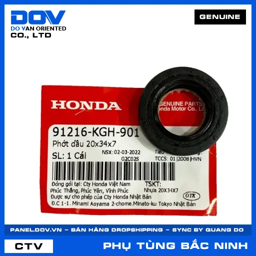PHỚT DẦU 20X34X7 CB150R, CBR150R, WINNER 150, WINNER R — 91216KGH901