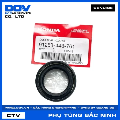 PHỚT CHẮN BỤI 30X47X8 CB150R, CB300R, CB350 H'NESS, CB500F — 91253443761