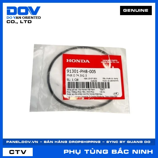 Phớt O 74.5X2.5 FUTURE 125, MSX 125, SUPER CUB C125 — 91301PH8005