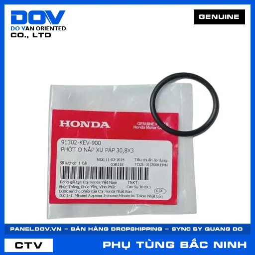 PHỚT O NẮP XU PÁP 30,8X3 SUPER DREAM, WAVE 100, WAVE ALPHA — 91302KEV900