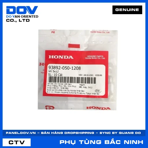 VÍT CÓ VÒNG ĐỆM 5X12 ADV350, CB1000R, CB300R, CB500F — 938920501208