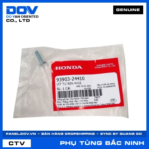 VÍT TỰ REN 4X16 AIR BLADE 125, CLICK 110, PCX 160, SUPER CUB C125 — 9390324410