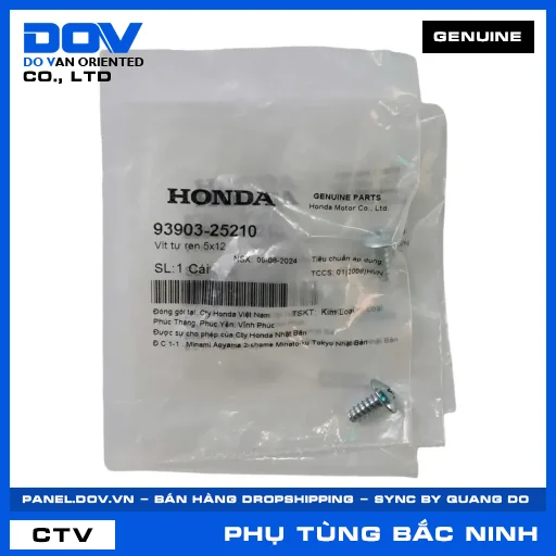 VÍT TỰ REN 5X12 FUTURE 125, FUTURE NEO, GOLDWING, SUPER DREAM — 9390325210