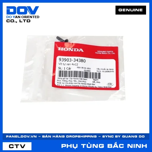 Vít tự ren 4x12 ADV350, AIR BLADE 110, AIR BLADE 125, AIR BLADE 125/150 — 9390334380