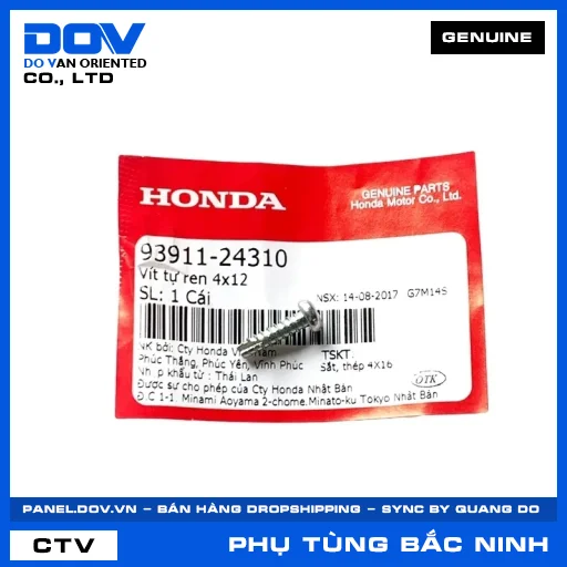 VÍT TỰ REN 4X12 PCX, WAVE RSX 110 — 9391124310