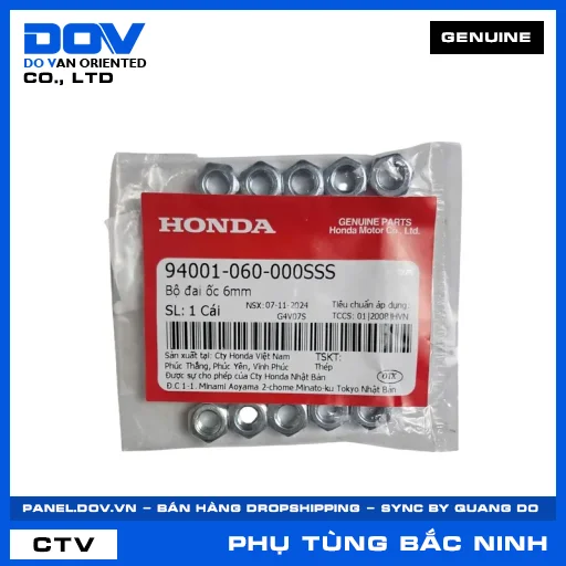 BỘ ĐAI ỐC 6MM CBR1000RR — 94001060000SSS