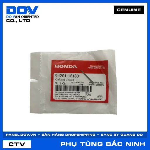 CHỐT CHẺ 1.6X18 AIR BLADE 125/150, FUTURE 125, ICON E, LEAD 125 — 9420116180
