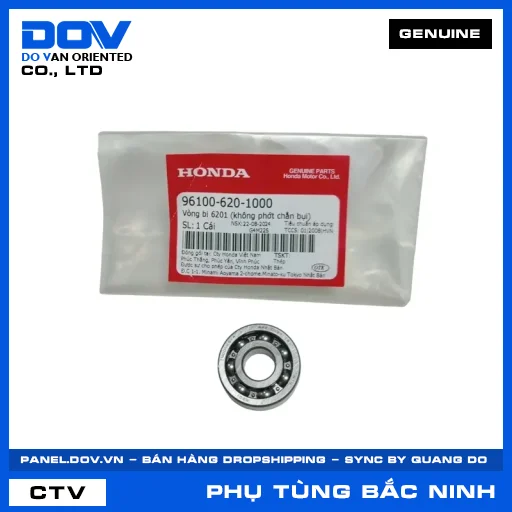 VÒNG BI 6201 (KHÔNG PHỚT CHẮN BỤI) BLADE 110, DREAM 110, FUTURE 125, FUTURE NEO — 961006201000