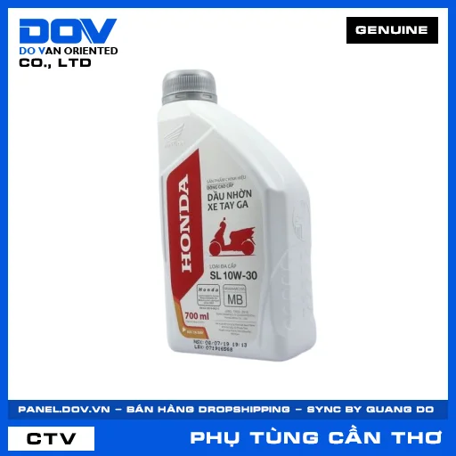 Chai dầu động cơ xe ga SL-MB10W-30 700ml — 082322MBK0LVD