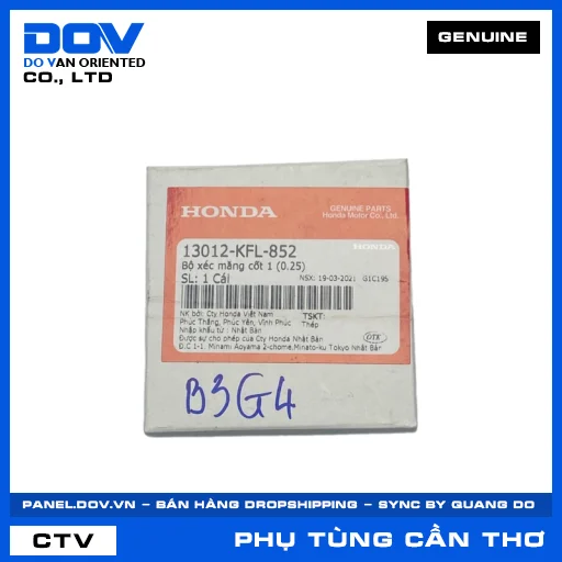 BỘ XÉC MĂNG CỐT 1 (0.25) SUPER DREAM, WAVE 100, WAVE ALPHA — 13012KFL852