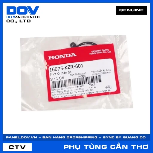 PHỚT O THÂN GA AIR BLADE 125, AIR BLADE 125/150, LEAD 125, SH MODE — 16075KZR601