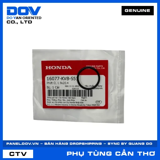 PHỚT O, 1.9X20.4 AIR BLADE 125, AIR BLADE 125/150, AIR BLADE 125/160, LEAD 125 — 16077KVBS51
