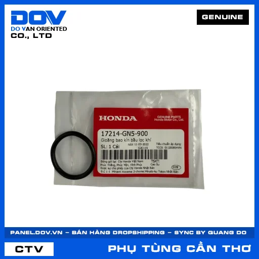 Gioăng bao kín bầu lọc khí (lọc gió) SUPER DREAM, WAVE ALPHA — 17214GN5900