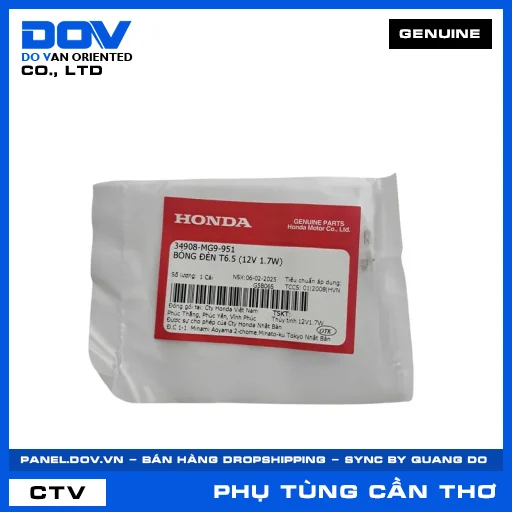 BÓNG ĐÈN T6.5 (12V 1.7W) BLADE 110, FUTURE NEO, WAVE ALPHA — 34908MG9951