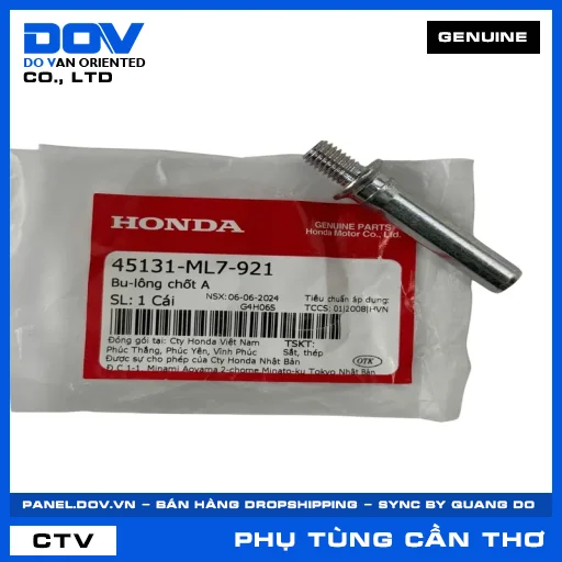 BU-LÔNG CHỐT A CB250 NIGHTHAWK, CB350 H'NESS, REBEL 300, REBEL 500 — 45131ML7921