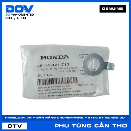 VÒNG CHỈ THỊ ĐỘ MÒN MÁ PHANH (bố thắng) CLICK 110, SUPER DREAM, WAVE ALPHA — 45145121710