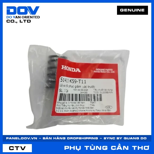 LÒ XO HỒI PHỤC GIẢM XÓC TRƯỚC (phuộc) AIR BLADE 125/150, AIR BLADE 125/160 — 51411K59T11