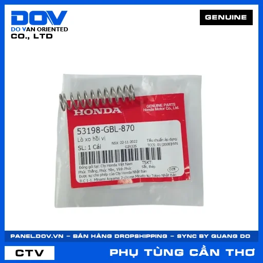 LÒ XO HỒI VỊ AIR BLADE 110, AIR BLADE 125, AIR BLADE 125/150, AIR BLADE 125/160 — 53198GBL870