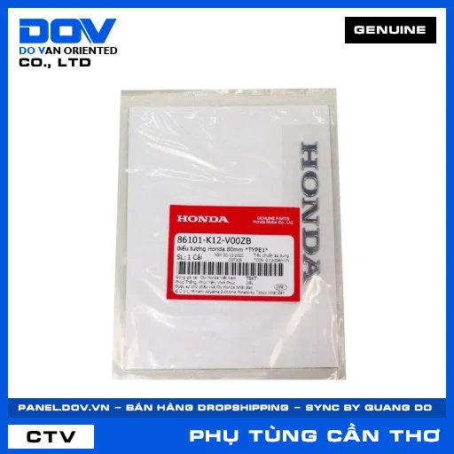BIỂU TƯỢNG HONDA 80MM *TYPE1* AIR BLADE 125/160, LEAD 125, PCX 160 — 86101K12V00ZB