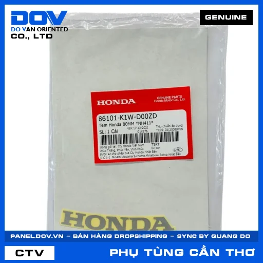 TEM HONDA 80MM *NH411* SH 350 — 86101K1WD00ZD