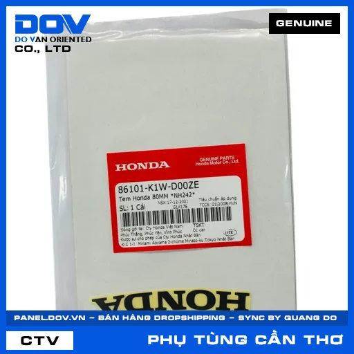 TEM HONDA 80MM *NH242* SH 350 — 86101K1WD00ZE