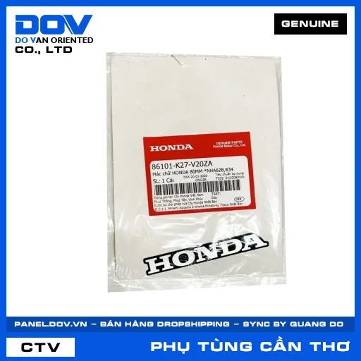 MÁC CHỮ HONDA 80MM *NHA62B,R34 AIR BLADE 125 — 86101K27V20ZA