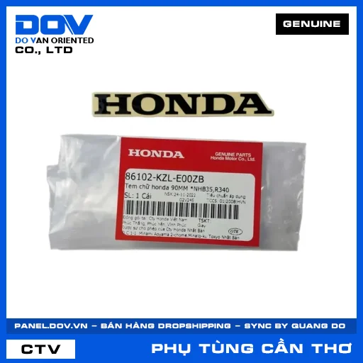 TEM CHỮ HONDA 90MM *NHB35,R340 VISION 110 — 86102KZLE00ZB