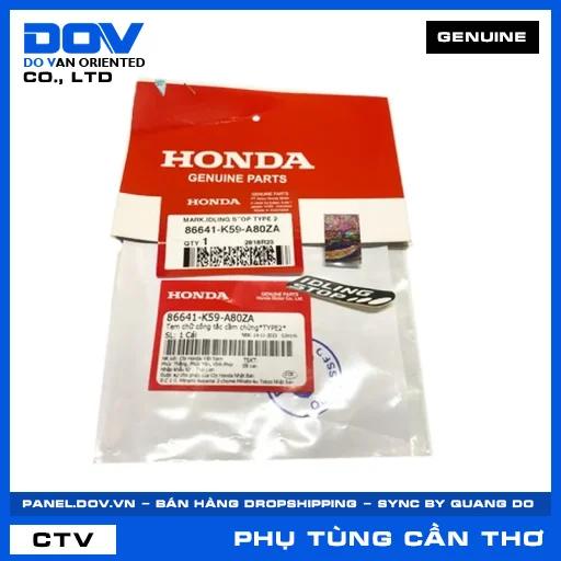 TEM CHỮ CÔNG TẮC CẦM CHỪNG*TYPE2* — 86641K59A80ZA