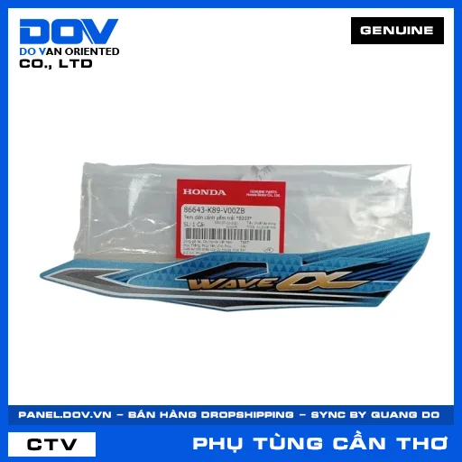 TEM DÁN CÁNH YẾM TRÁI *B203* WAVE ALPHA 110 — 86643K89V00ZB