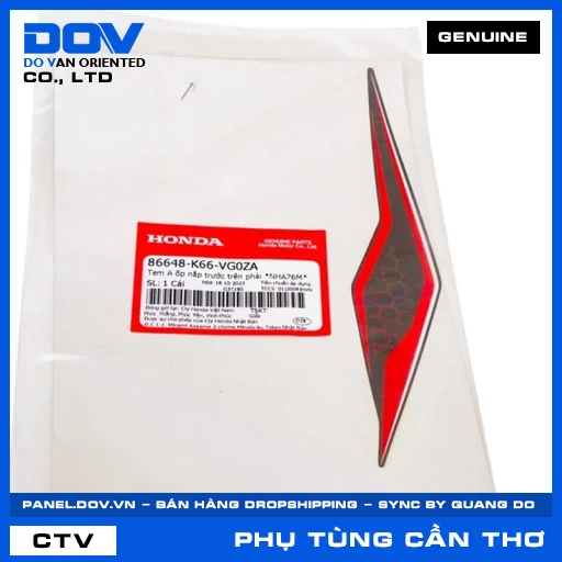 TEM A ỐP NẮP TRƯỚC TRÊN PHẢI *NHA76M* — 86648K66VG0ZA