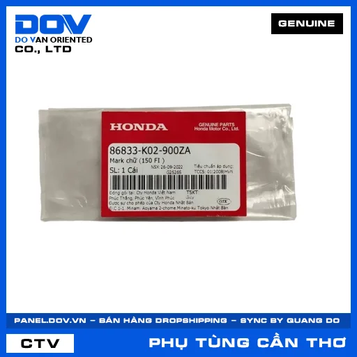 MARK CHỮ (150 FI ) SH 125/150 — 86833K02900ZA