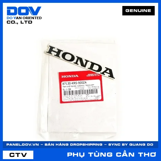 TEM CHỮ HONDA (120MM) *NH411M* WAVE ALPHA — 87130KRS900ZA