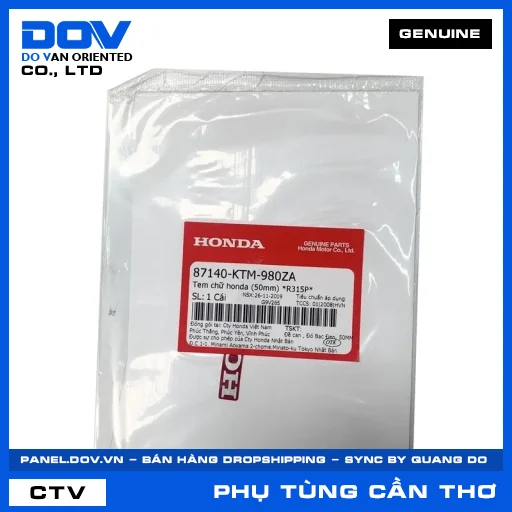 Tem chữ honda (50mm) *R315P* FUTURE NEO — 87140KTM980ZA