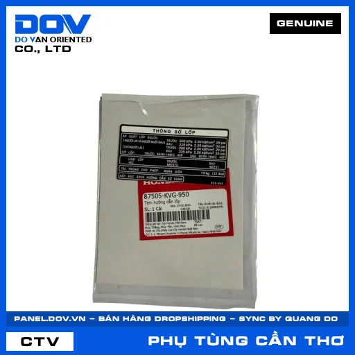 TEM HƯỚNG DẪN LỐP (vỏ xe) AIR BLADE 110 — 87505KVG950