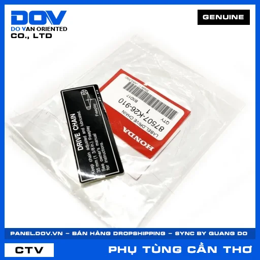 TEM DÁN THÔNG SỐ XÍCH TẢI (sên) MSX 125 — 87507K26910