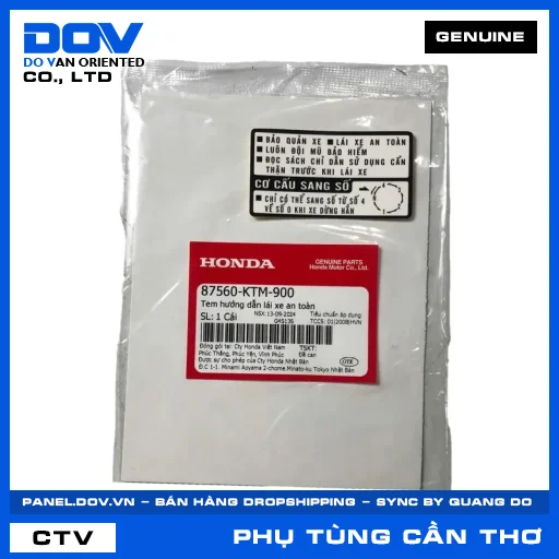TEM HƯỚNG DẪN LÁI XE AN TOÀN BLADE 110, DREAM 110, FUTURE 125, FUTURE NEO — 87560KTM900