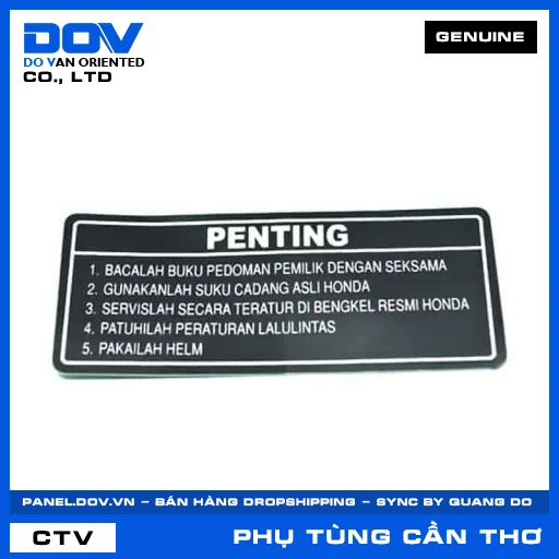 TEM HƯỚNG DẪN LÁI XE CB500F, CB500X, CB650R, CBR500R — 87560KVB930