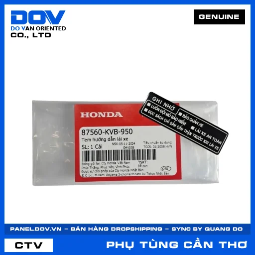 TEM HƯỚNG DẪN LÁI XE AIR BLADE 110, AIR BLADE 125, AIR BLADE 125/150, CB150R — 87560KVB950