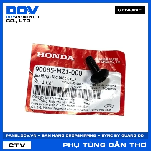 BU LÔNG ĐẶC BIỆT 6X17 ADV350, AIR BLADE 125, AIR BLADE 125/150, REBEL 1100 — 90085MZ1000