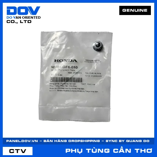 ỐC MŨ ĐẦU XYLANH 7MM SUPER DREAM, WAVE 100, WAVE ALPHA — 90201GF6010