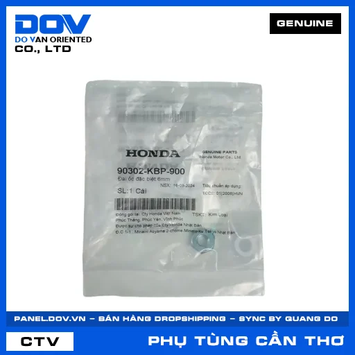 ĐAI ỐC ĐẶC BIỆT 6MM BLADE 110, CB250 NIGHTHAWK, CBR150R, DREAM 110 — 90302KBP900