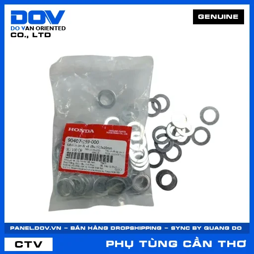 ĐỆM NHÔM ỐC XẢ DẦU 12,5X20MM BLADE 110, CB150R, CBR150R, DREAM 110 — 90407259000