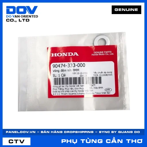 Vòng đệm kín 8MM ADV350, AIR BLADE 110, CLICK 110, GOLDWING — 90474333000