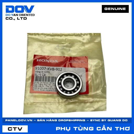 Vòng bi 6201 không phớt chắn bụi VISION 110 — 91007KVB902