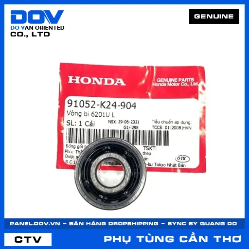 VÒNG BI 6201UL (1 MẶT CHẮN BỤI) AIR BLADE 125, AIR BLADE 125/150, AIR BLADE 125/160, BLADE 110 — 91052K24904