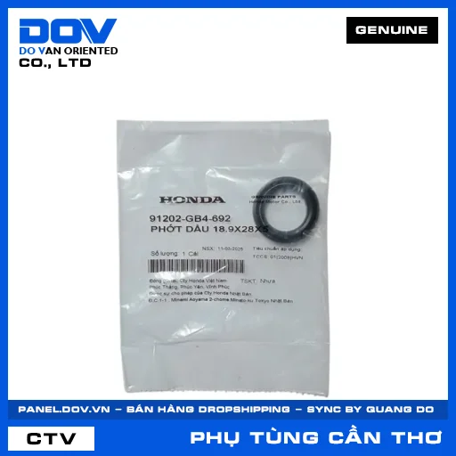 PHỚT DẦU 18.9X28X5 SUPER DREAM, WAVE 100, WAVE ALPHA — 91202GB4692