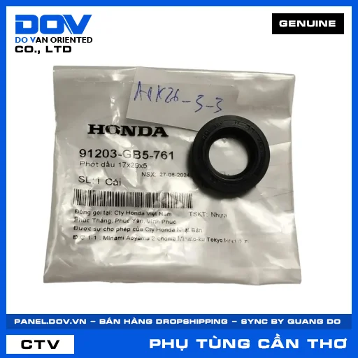PHỚT DẦU 17X29X5 SUPER DREAM, WAVE 100, WAVE ALPHA — 91203GB5761
