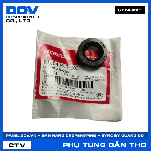 PHỚT DẦU 16X28X7 FUTURE 125, FUTURE NEO, WINNER 150 — 91204MC7003